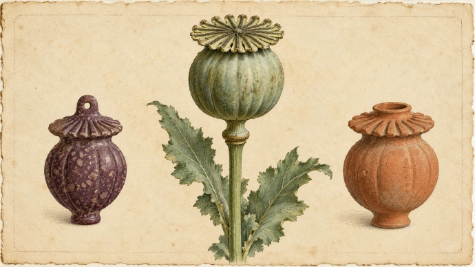 Clay Vessels and Porphyry Pendants: Poppy Capsule Forms Across the Cycladic Palaces